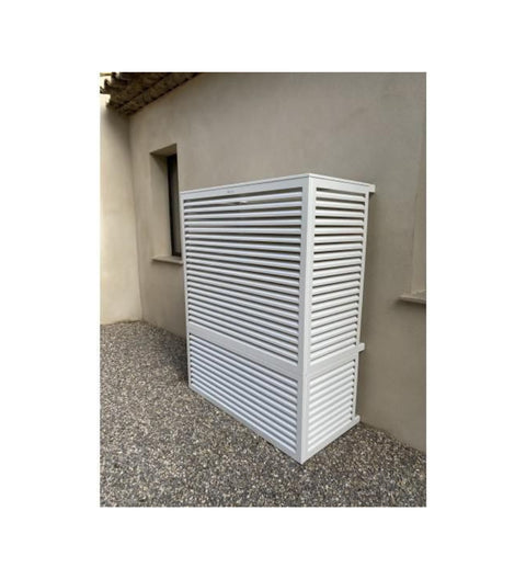 Photo cache groupe aluminium blanc