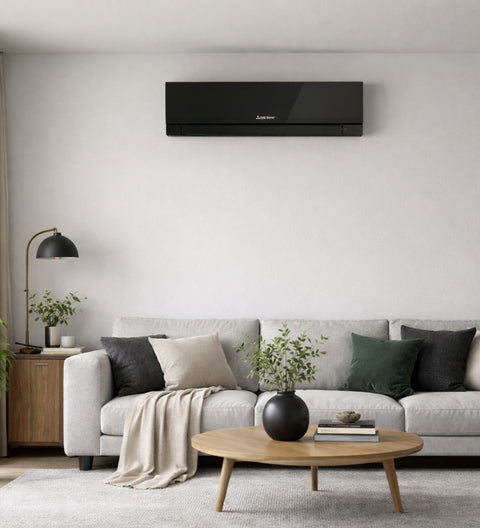 Photo d'un split Mitsubishi Electric Gamme design EF noir