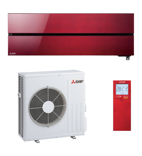 Monosplit Mitsubishi Electric Gamme design premium LN rouge - Taille 60
